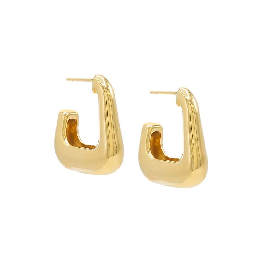 Solid Graduated Open Hoop Stud Earring sold by Adina Eden's