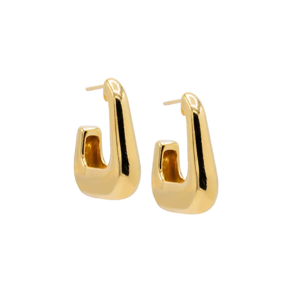 Solid Graduated Open Hoop Stud Earring sold by Adina Eden's product image thumbnail 3