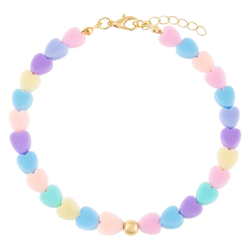 Pastel Heart Anklet sold by Adina Eden's