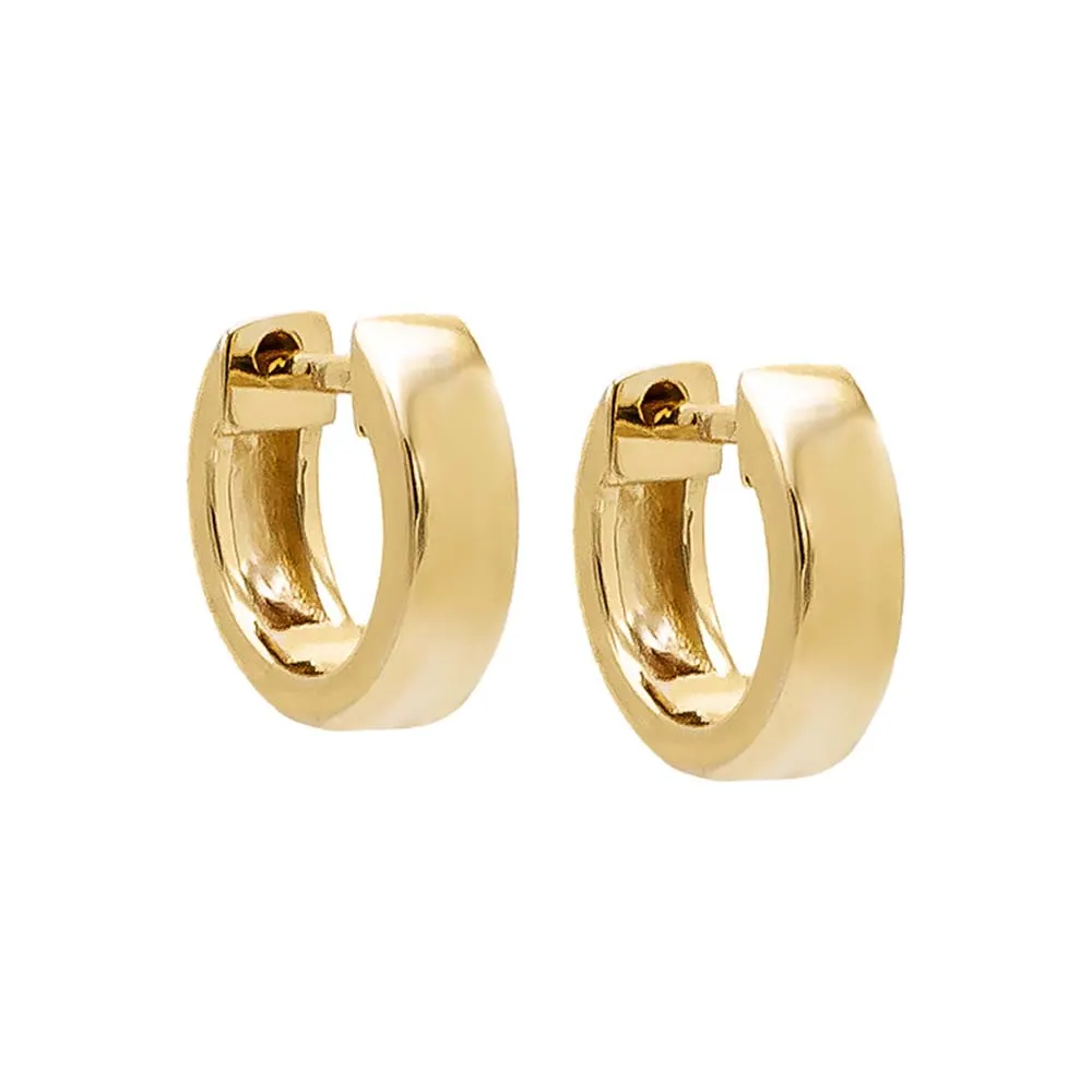Wide Solid Huggie Earring 14K sold by Adina Eden's