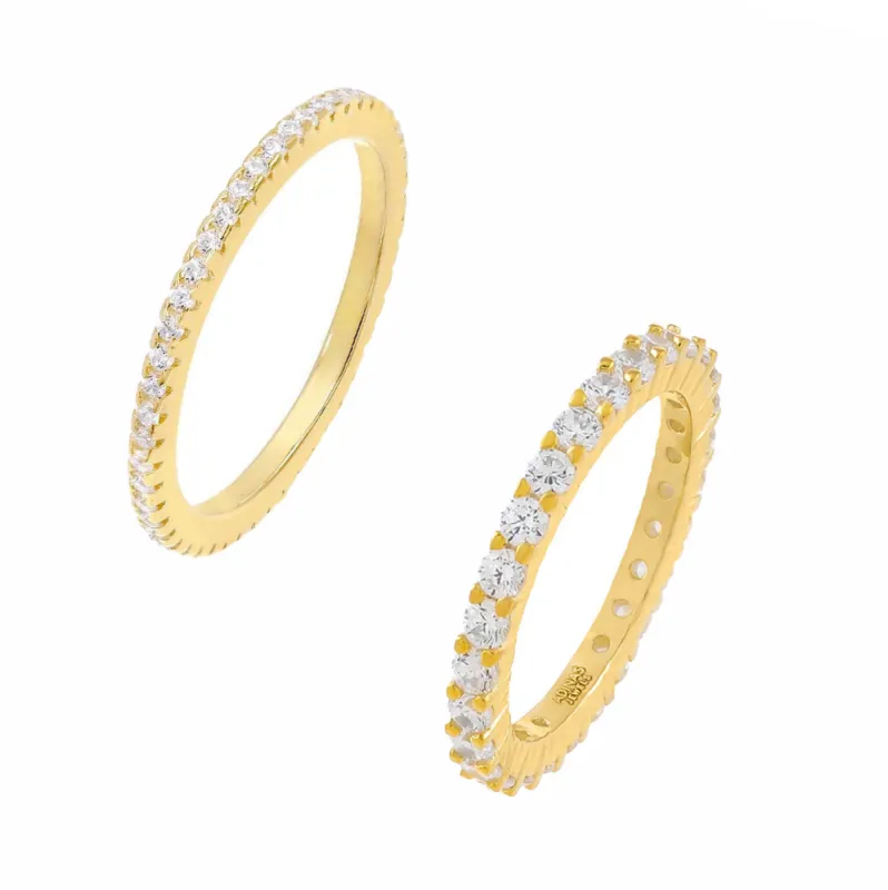 Thin CZ Eternity Band Combo Set sold by Adina Eden's