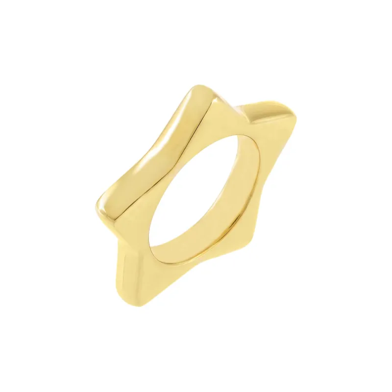 Solid Chunky Star Ring sold by Adina Eden's