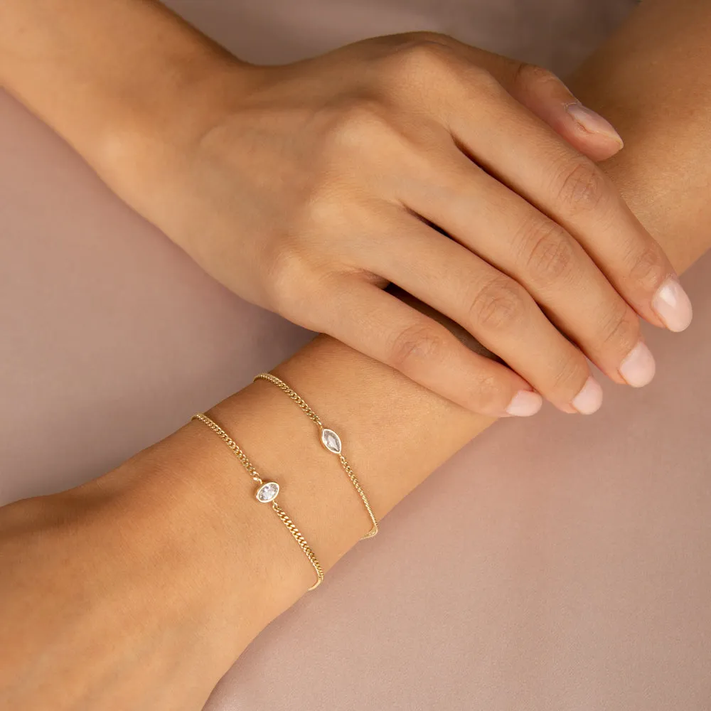 Marquise Bezel Cuban Bracelet sold by Adina Eden's product image thumbnail 2