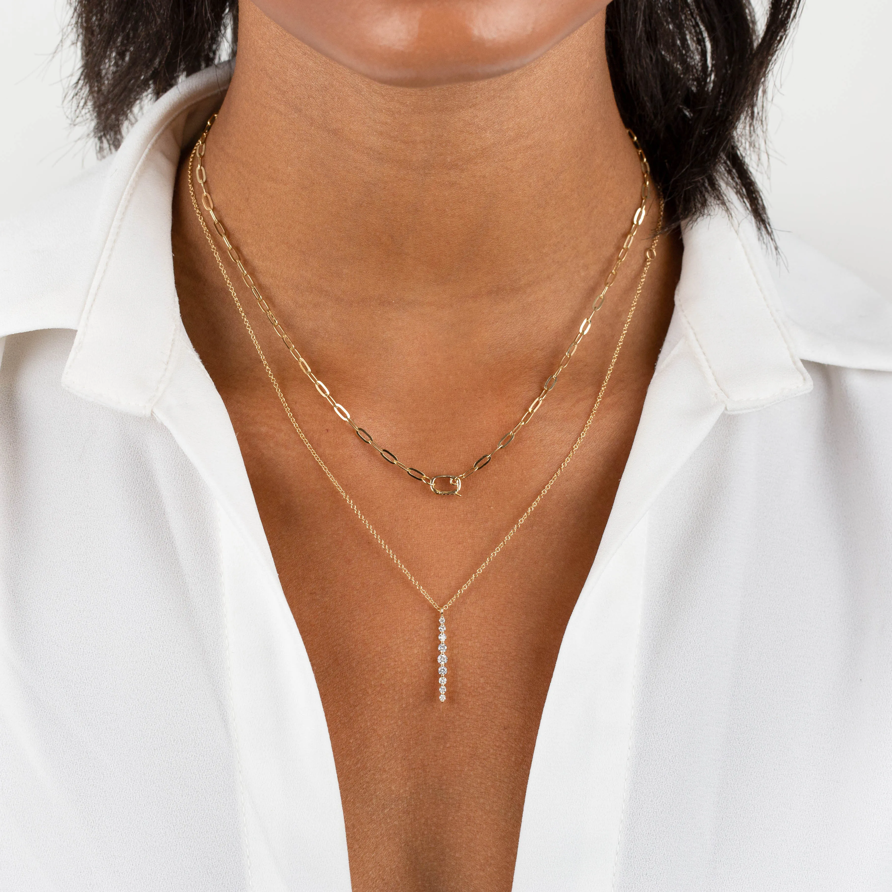 Diamond Toggle Link Necklace 14K sold by Adina Eden's product image thumbnail 2