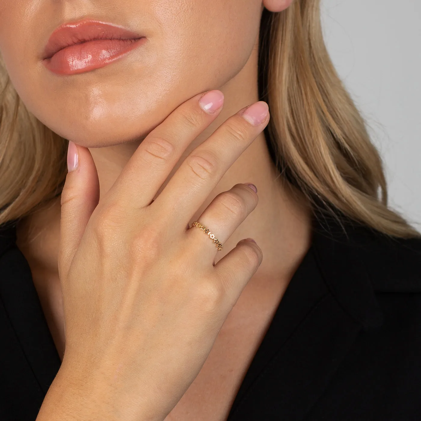 Mini Open Stars Ring 14K sold by Adina Eden's product image thumbnail 3