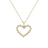 Pavé Diamond Open Heart Necklace 14K sold by Adina Eden's