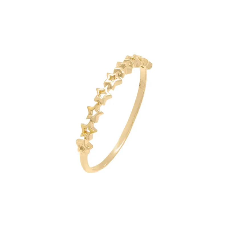 Mini Open Stars Ring 14K sold by Adina Eden's