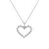 Pavé Diamond Open Heart Necklace 14K sold by Adina Eden's