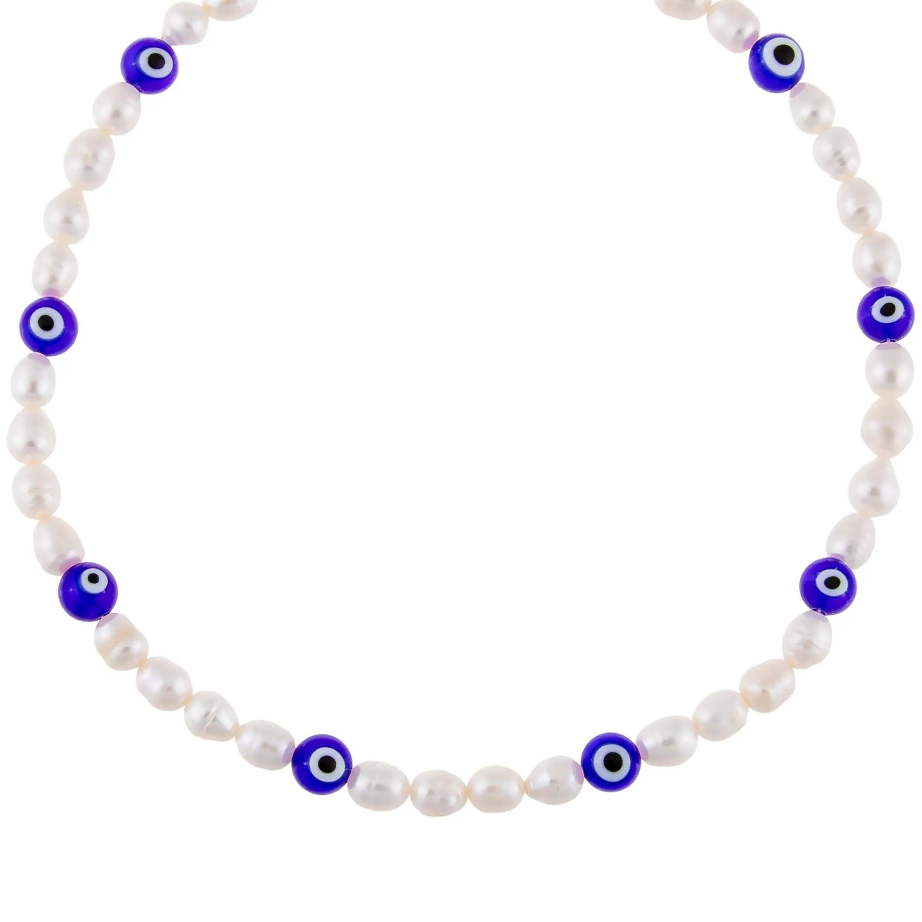 Evil Eye Pearl Necklace sold by Adina Eden's