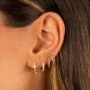 Thin Twisted Huggie Earring 14K sold by Adina Eden's