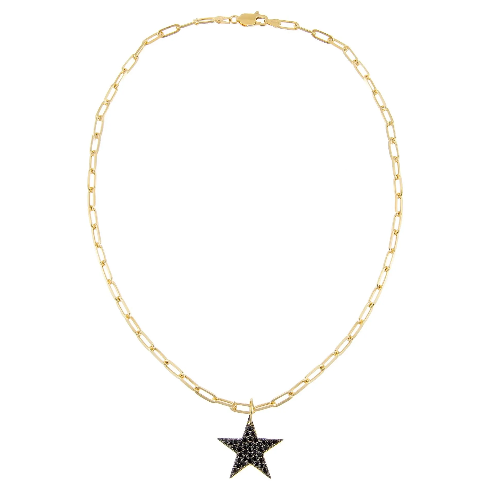 Pavé Star Charm Link Necklace sold by Adina Eden's product image thumbnail 2