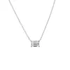 Lab Grown Diamond Emerald Solitaire Necklace 14K sold by Adina Eden's