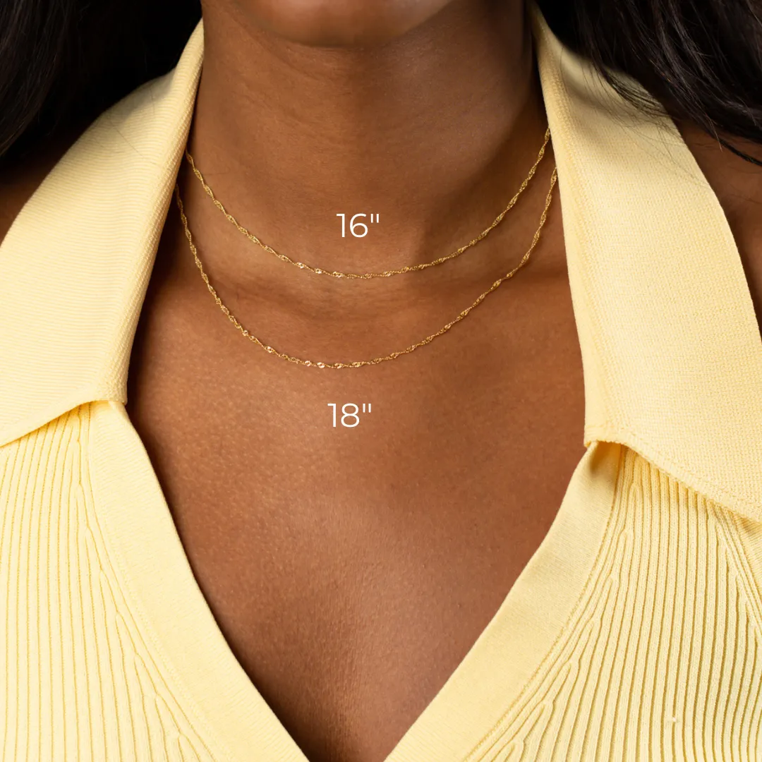 Singapore Chain Necklace 14K sold by Adina Eden's product image thumbnail 4