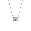 Lab Grown Diamond Emerald Solitaire Necklace 14K sold by Adina Eden's