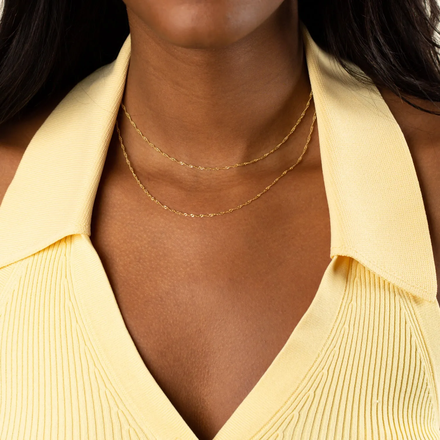 Singapore Chain Necklace 14K sold by Adina Eden's product image thumbnail 2