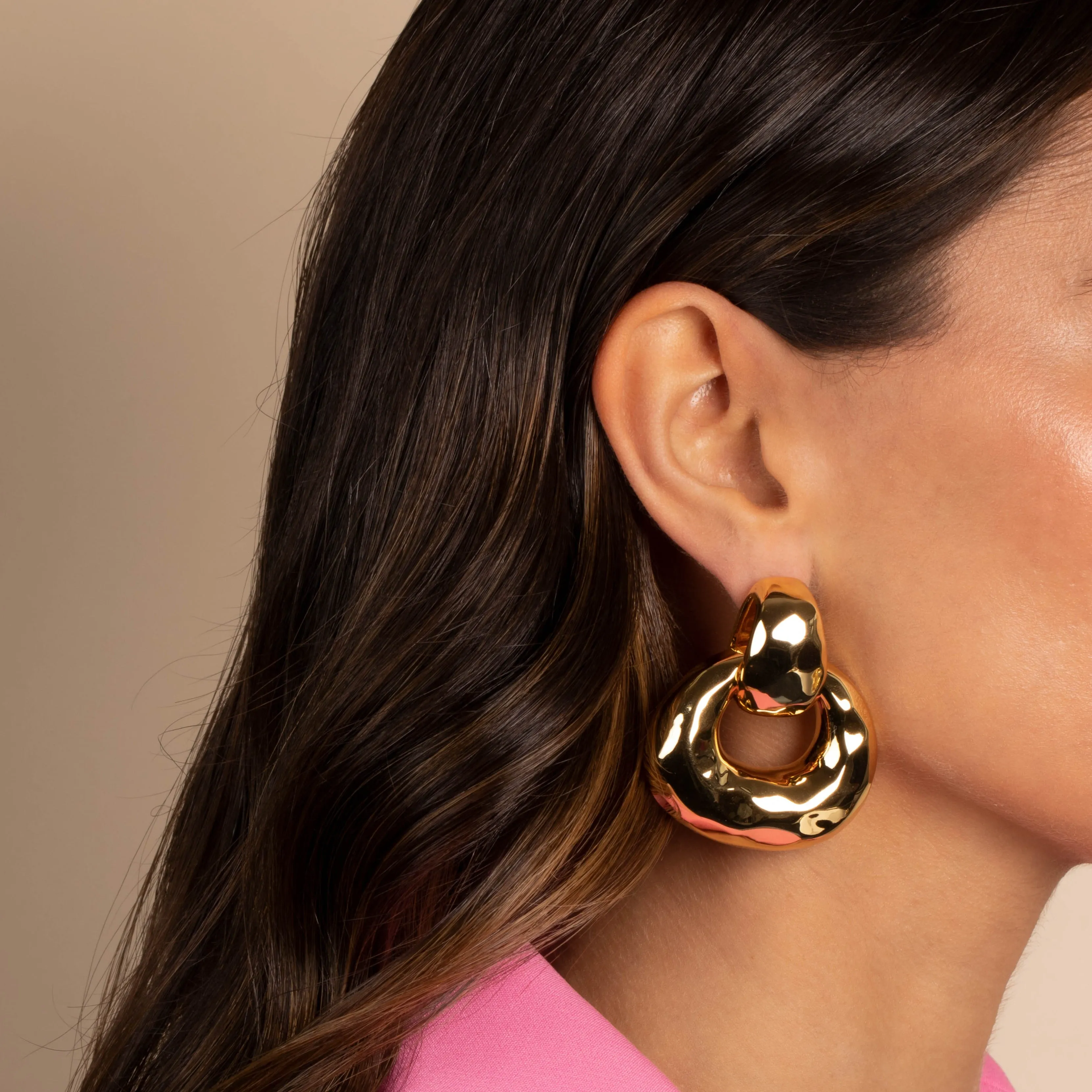 Solid Open Drop Stud Earring sold by Adina Eden's product image thumbnail 2