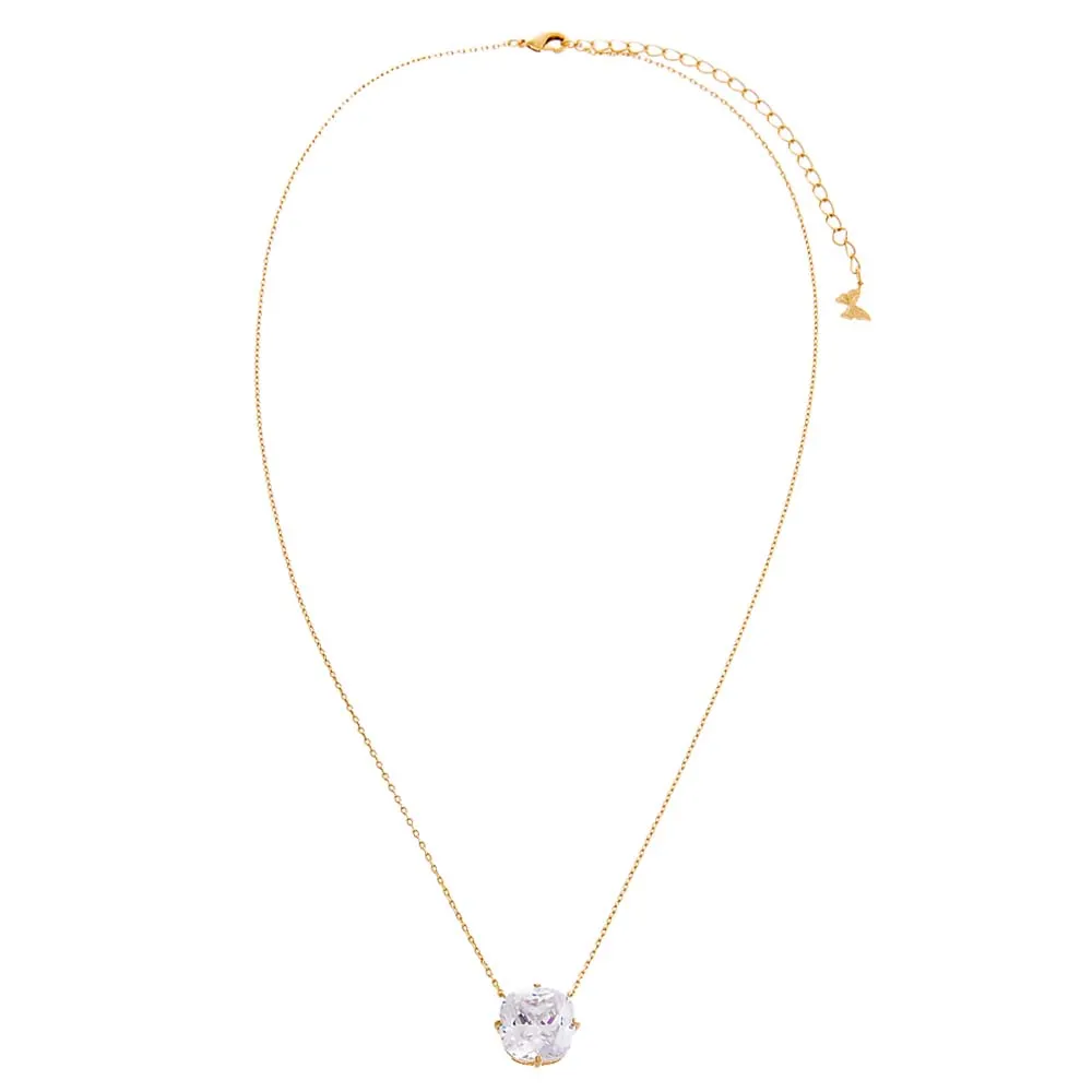 CZ Cushion Shape Pendant Necklace sold by Adina Eden's product image thumbnail 5