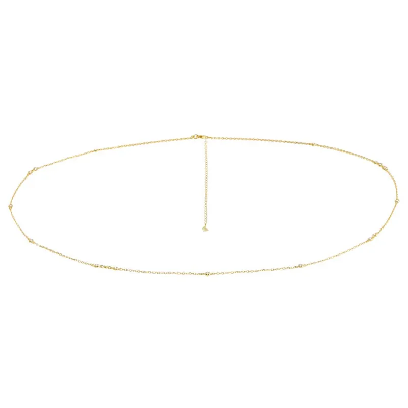 CZ Station Belly Chain sold by Adina Eden's