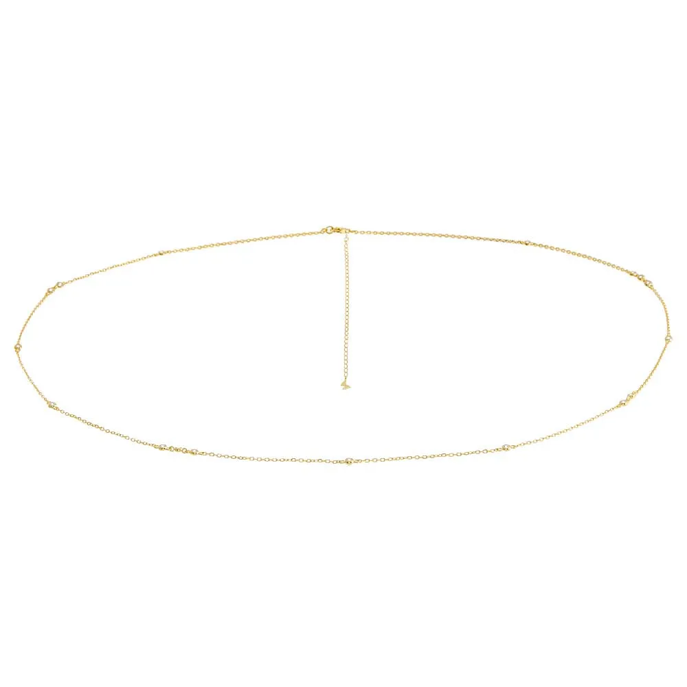 CZ Station Belly Chain sold by Adina Eden's