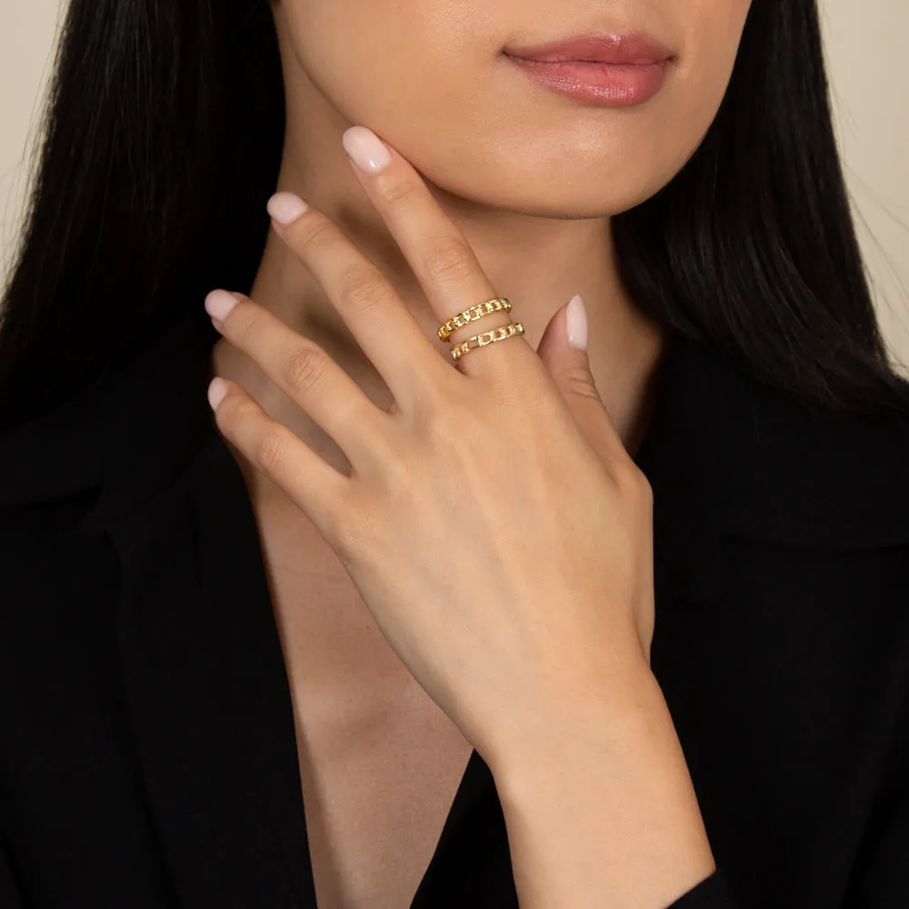 Thin Cuban Ring sold by Adina Eden's product image thumbnail 4