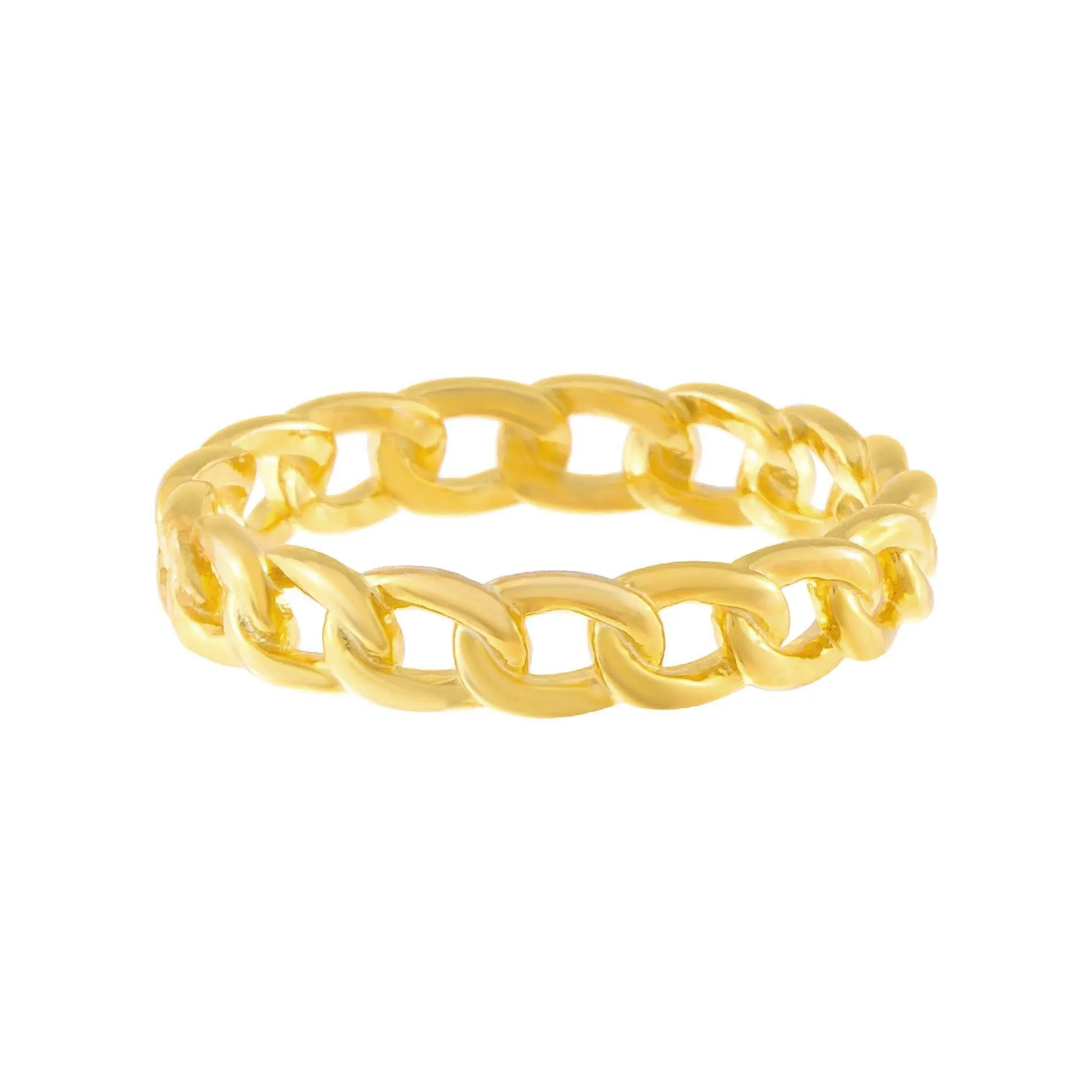 Thin Cuban Ring sold by Adina Eden's product image thumbnail 5