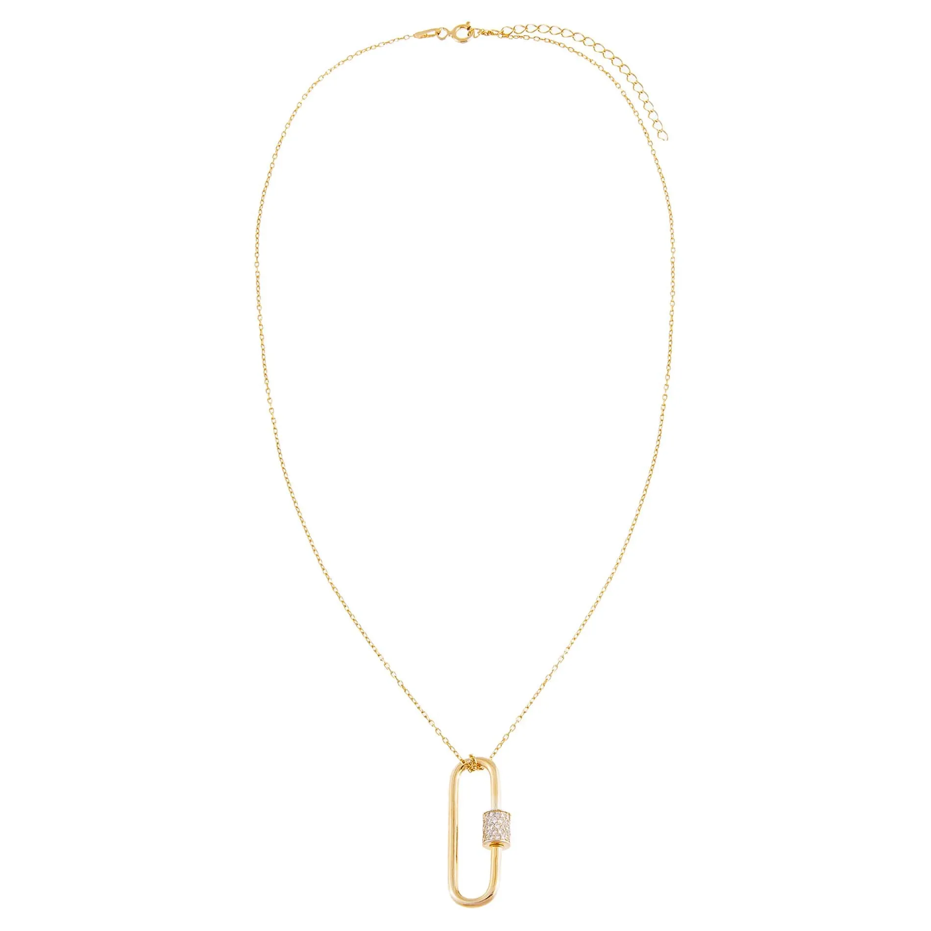 Pavé Toggle Necklace sold by Adina Eden's product image thumbnail 2