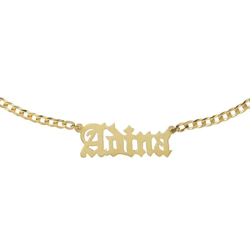 Gothic Nameplate Choker sold by Adina Eden's