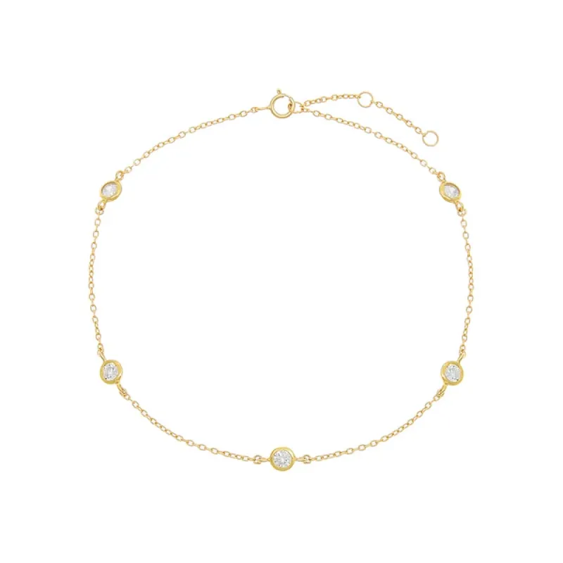 Diamond By The Yard Anklet sold by Adina Eden's