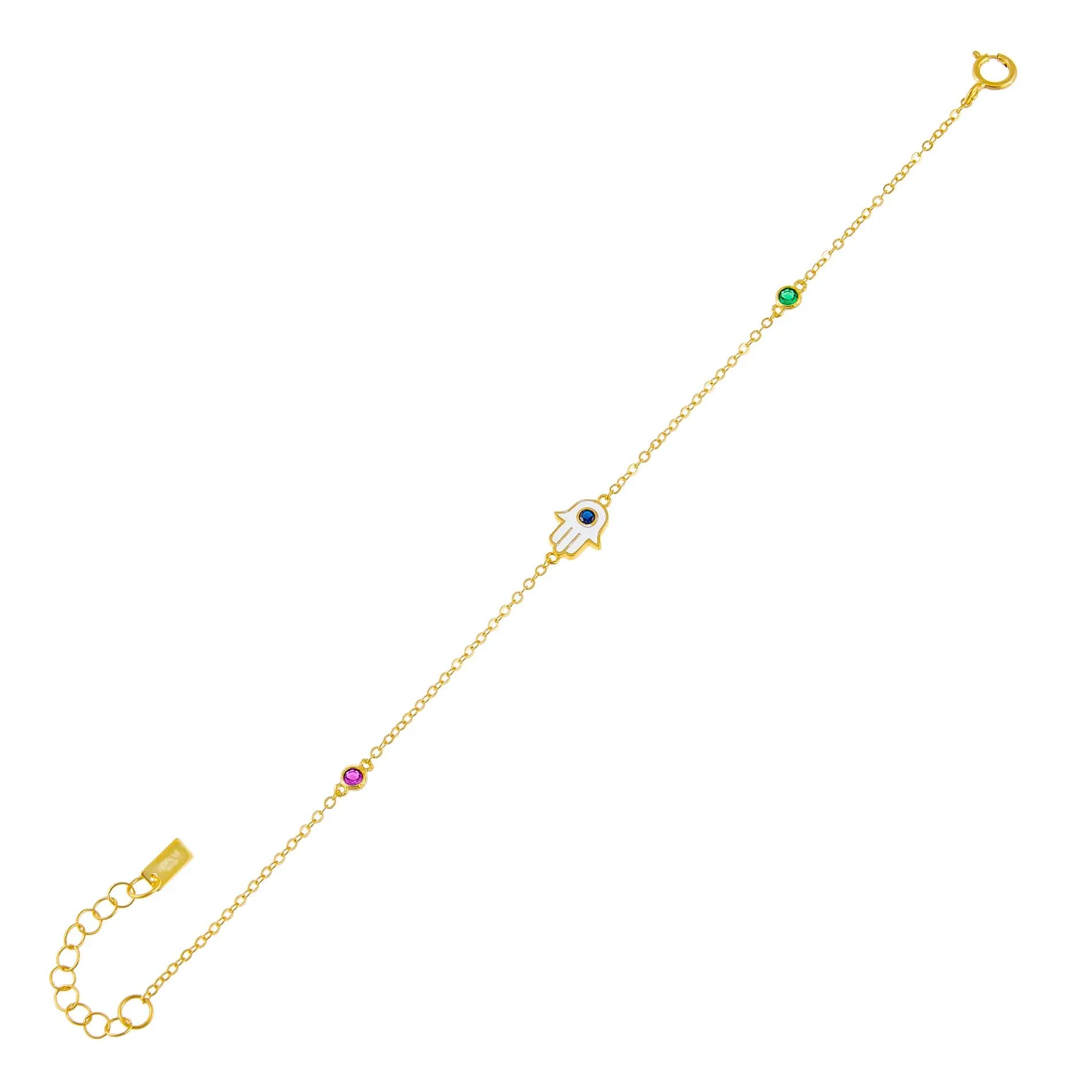CZ Hamsa Bracelet sold by Adina Eden's