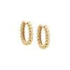Chunky Beaded Oval Hoop Earring sold by Adina Eden's