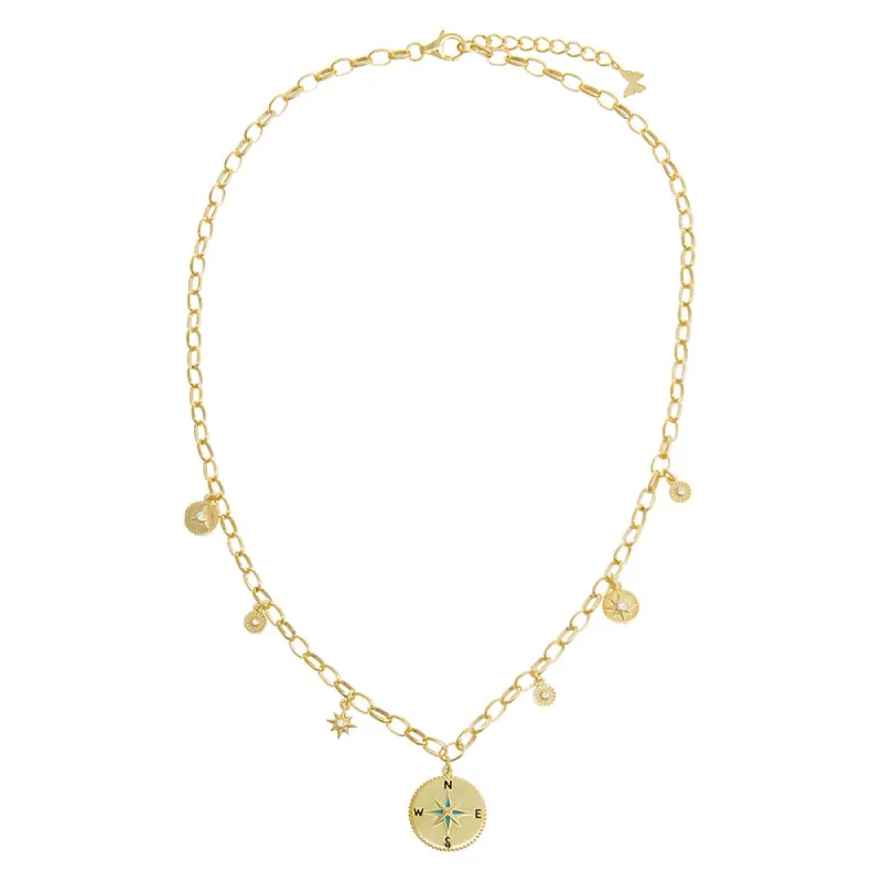 Vintage Charm Link Necklace sold by Adina Eden's