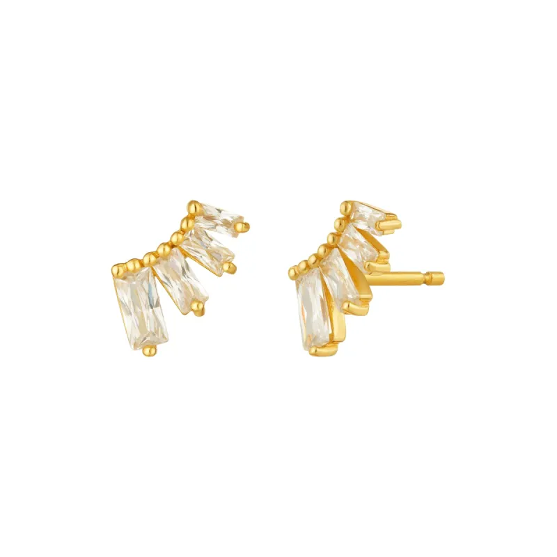 Baguette Wing Stud Earring sold by Adina Eden's