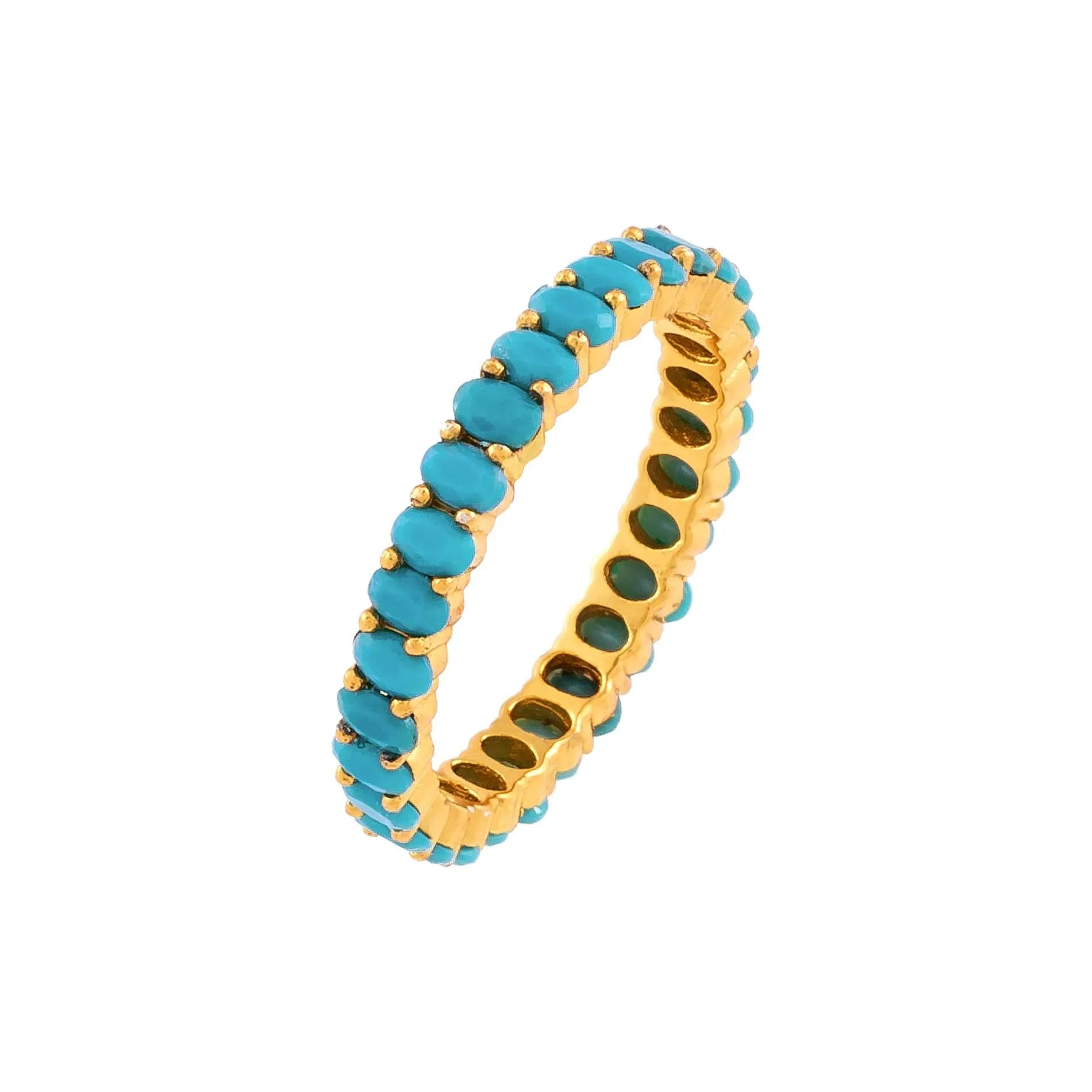 Turquoise Oval Beaded Ring sold by Adina Eden's