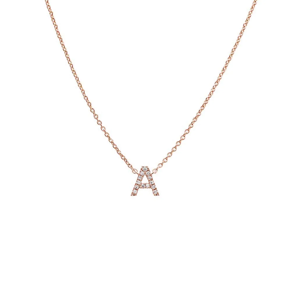 Diamond Initial Necklace 14K sold by Adina Eden's product image thumbnail 5