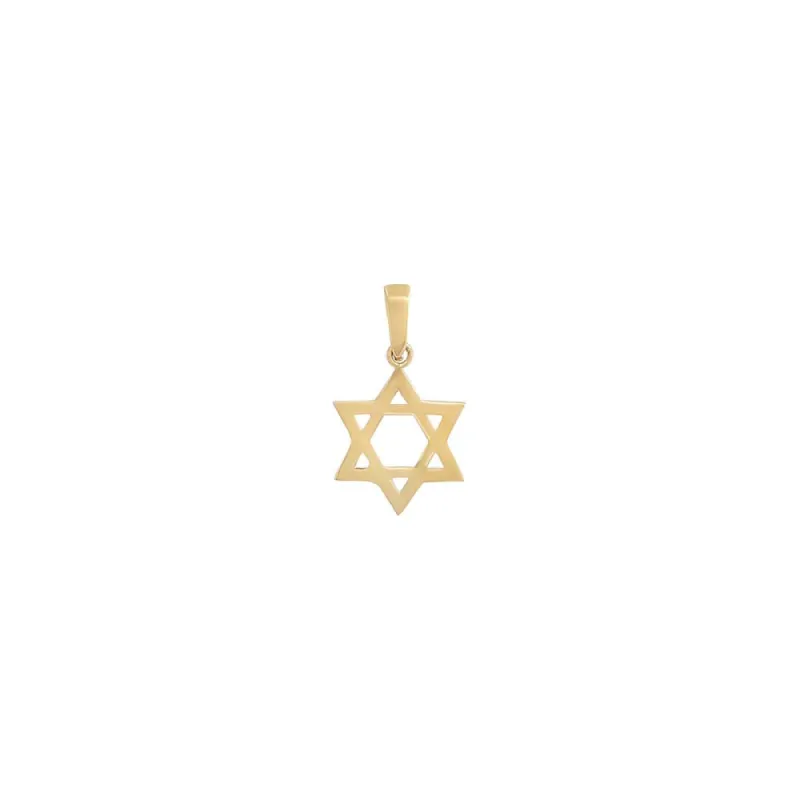 Solid Star Of David Necklace Charm 14K sold by Adina Eden's