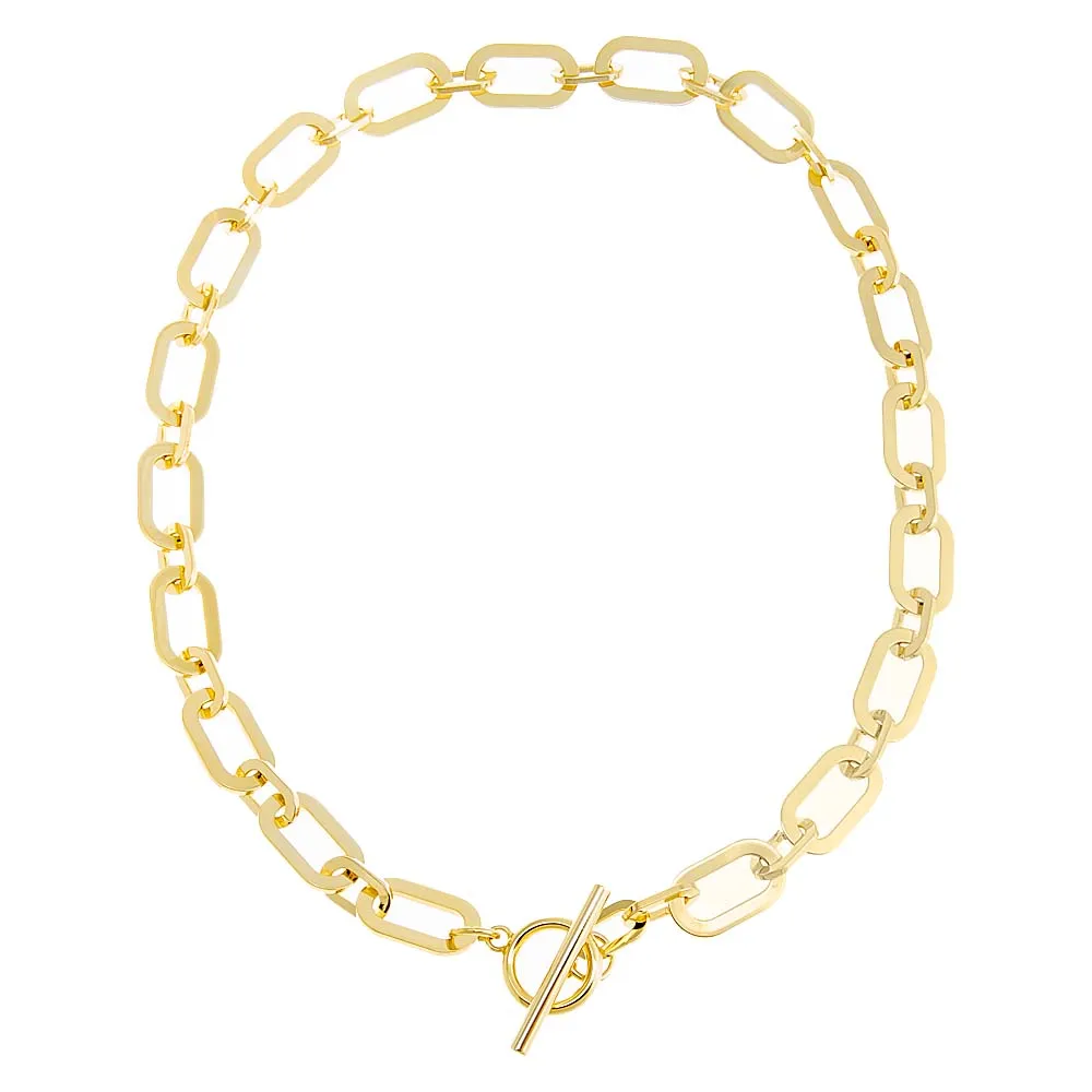 Chunky Open Link Toggle Necklace sold by Adina Eden's product image thumbnail 4