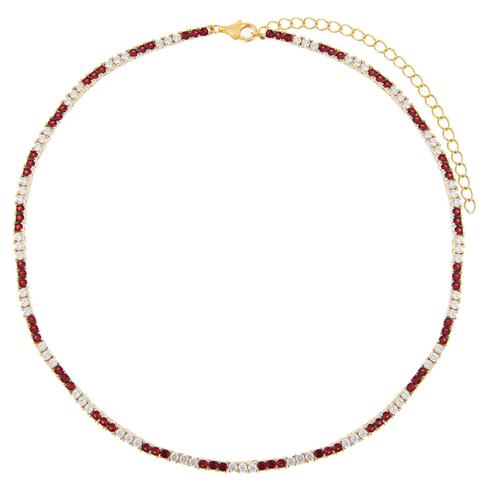 CZ Colored Tennis Choker sold by Adina Eden's product image thumbnail 5