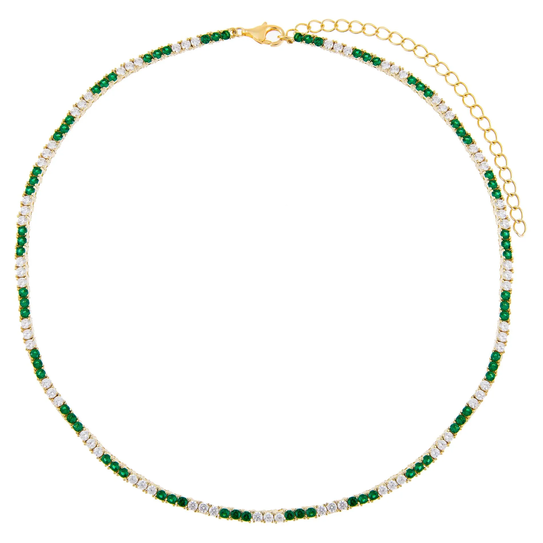 CZ Colored Tennis Choker sold by Adina Eden's product image thumbnail 3