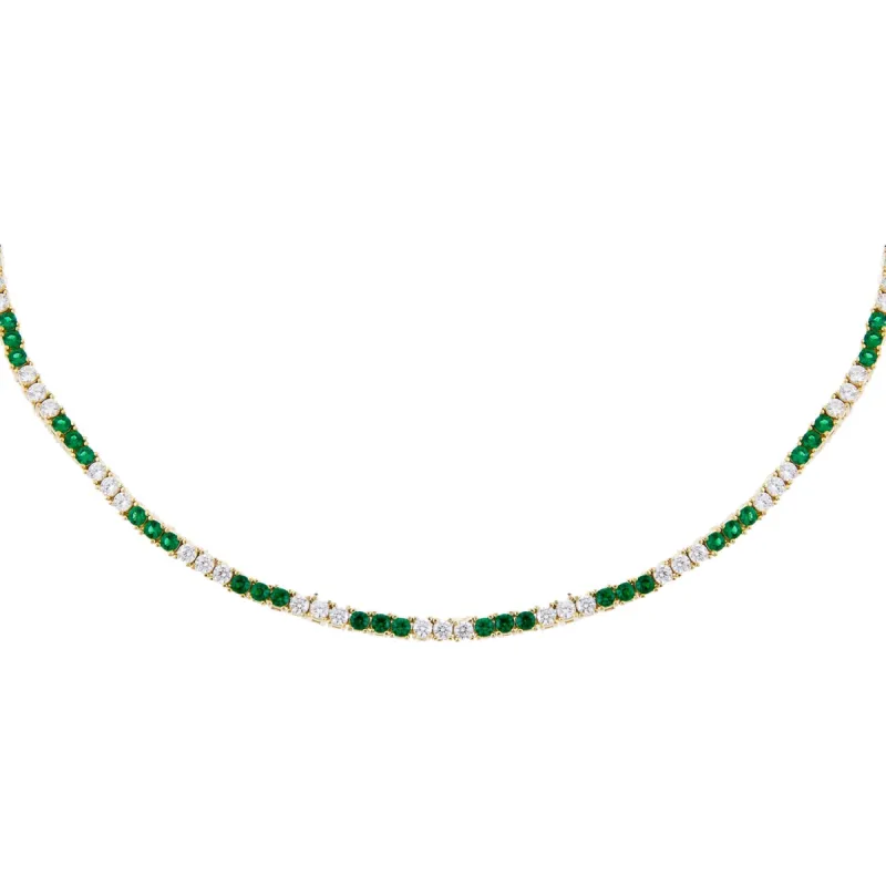 CZ Colored Tennis Choker sold by Adina Eden's