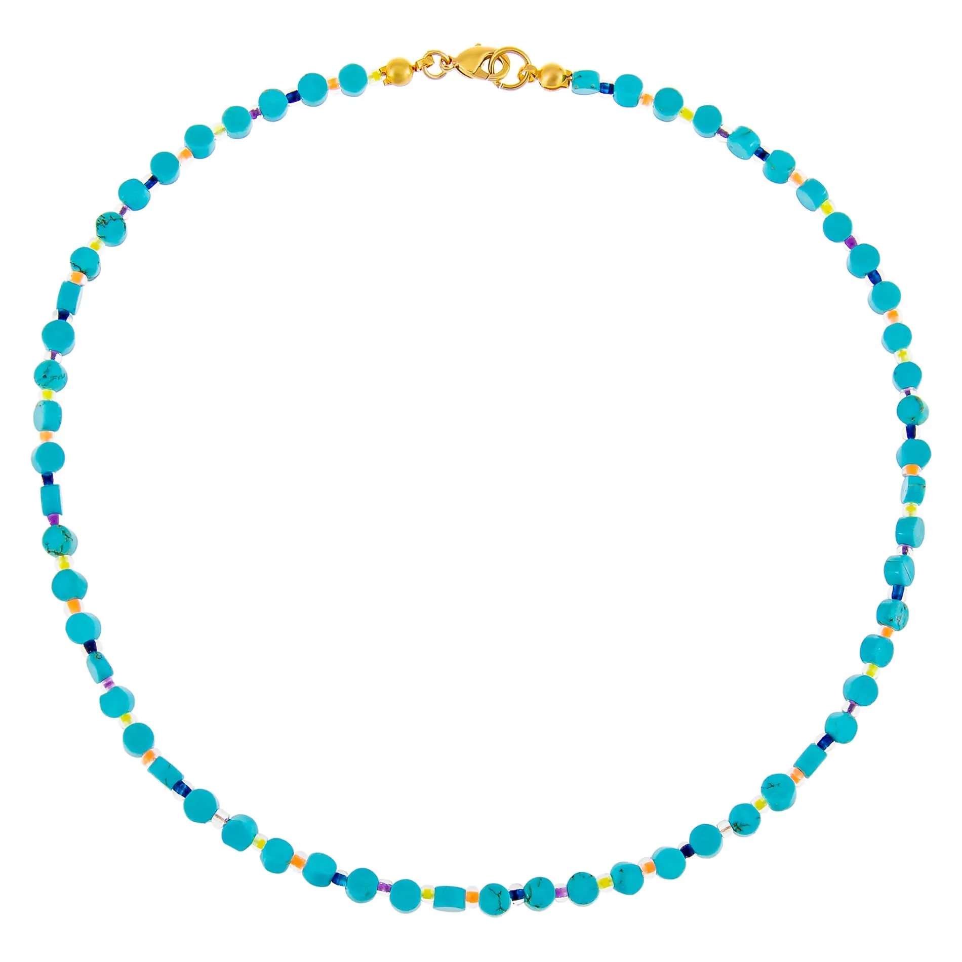 Multi Color X Turquoise Beaded Choker sold by Adina Eden's product image thumbnail 2