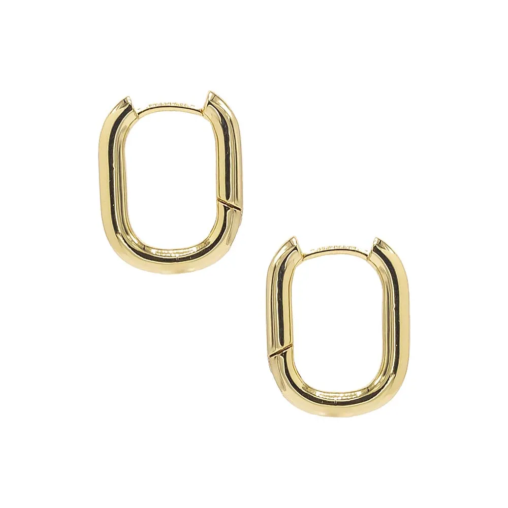 Solid XL Oval Hoop Earring sold by Adina Eden's product image thumbnail 3
