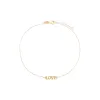 Solid Love Nameplate Anklet 14K sold by Adina Eden's