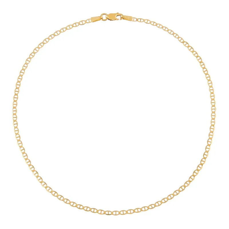 Flat Gucci Chain Anklet 14K sold by Adina Eden's