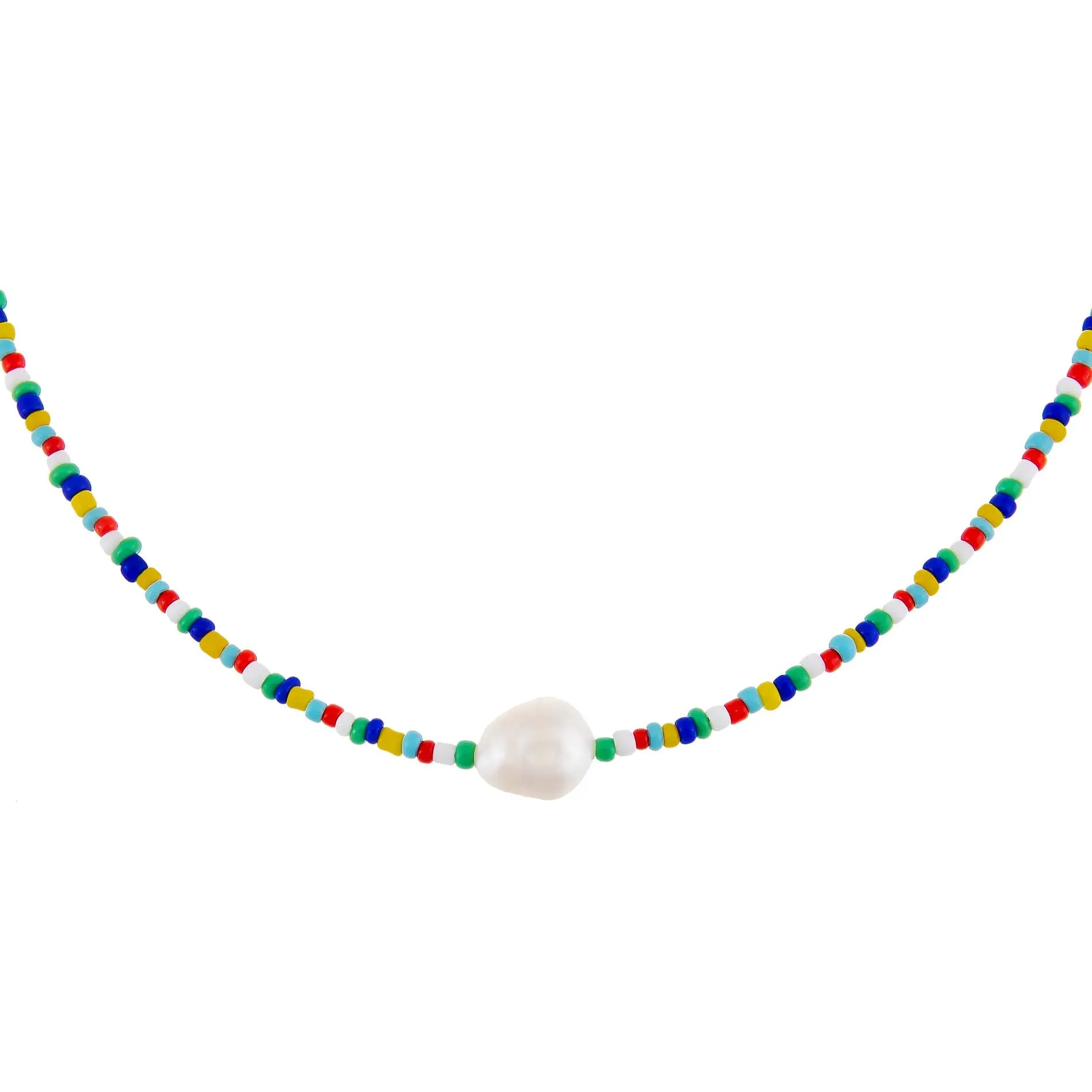 Pearl Multi Color Bead Choker sold by Adina Eden's