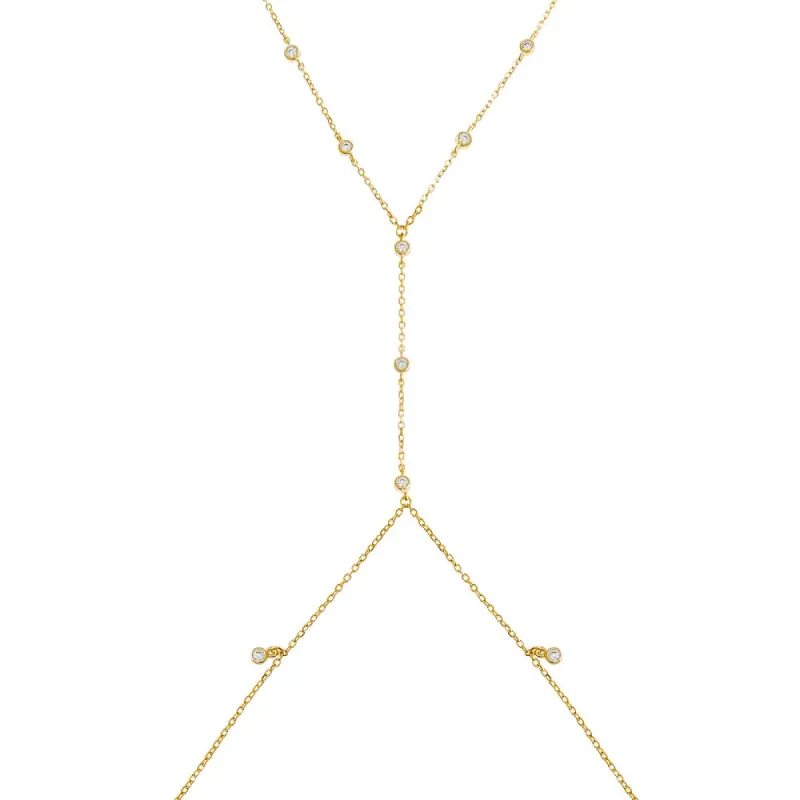 CZ Bezel Shaker Body Chain sold by Adina Eden's