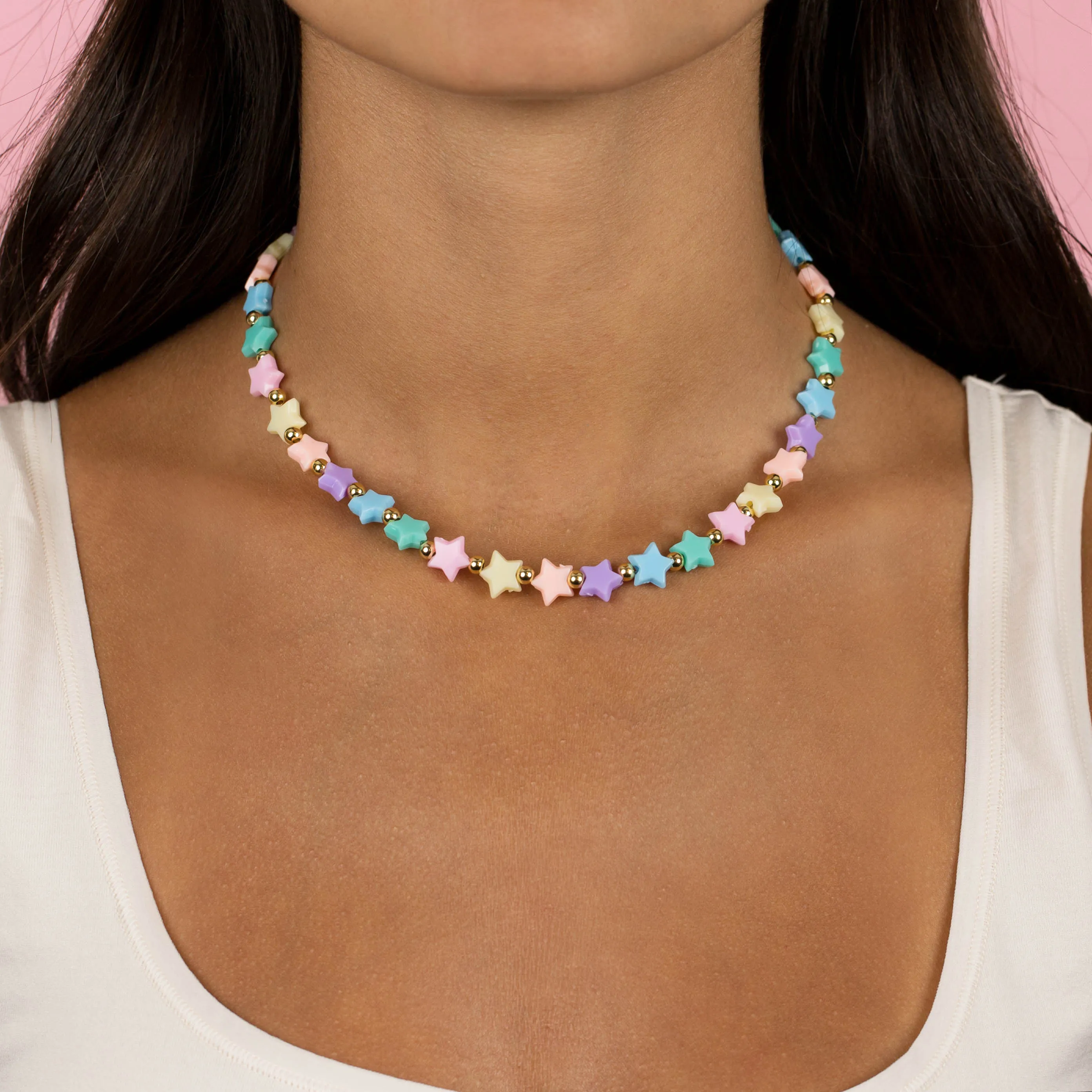 Pastel Star Necklace sold by Adina Eden's product image thumbnail 2