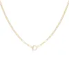 Paper Clip Link Faux Toggle Necklace sold by Adina Eden's