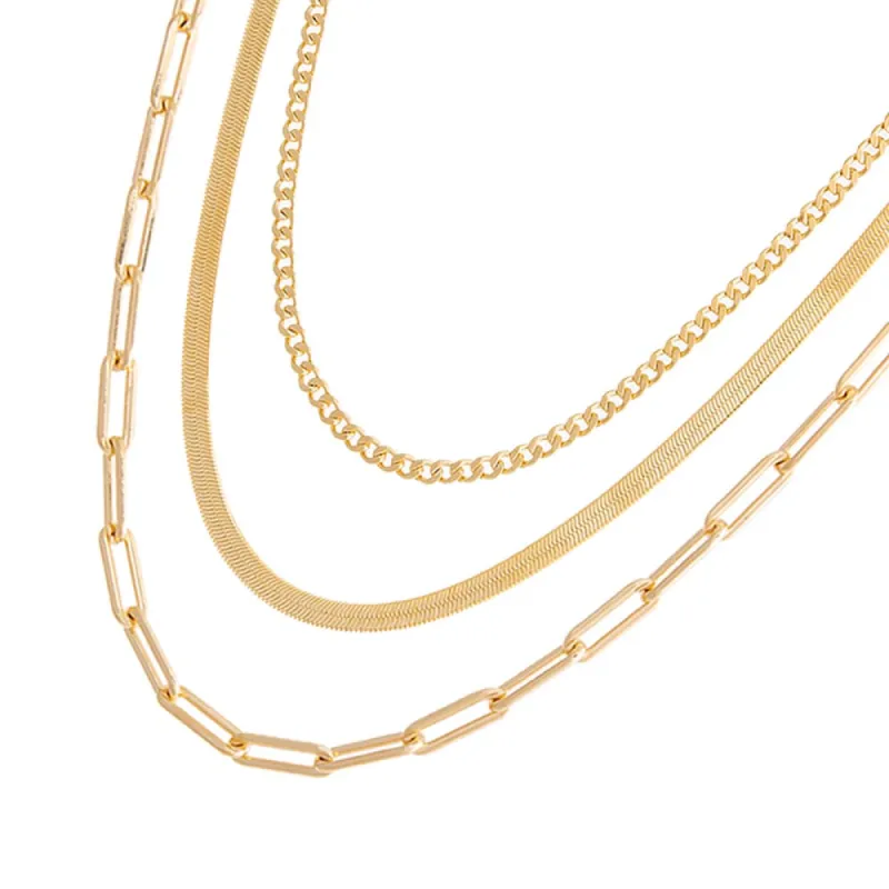 Boss Lady Chain Necklace Combo Set sold by Adina Eden's