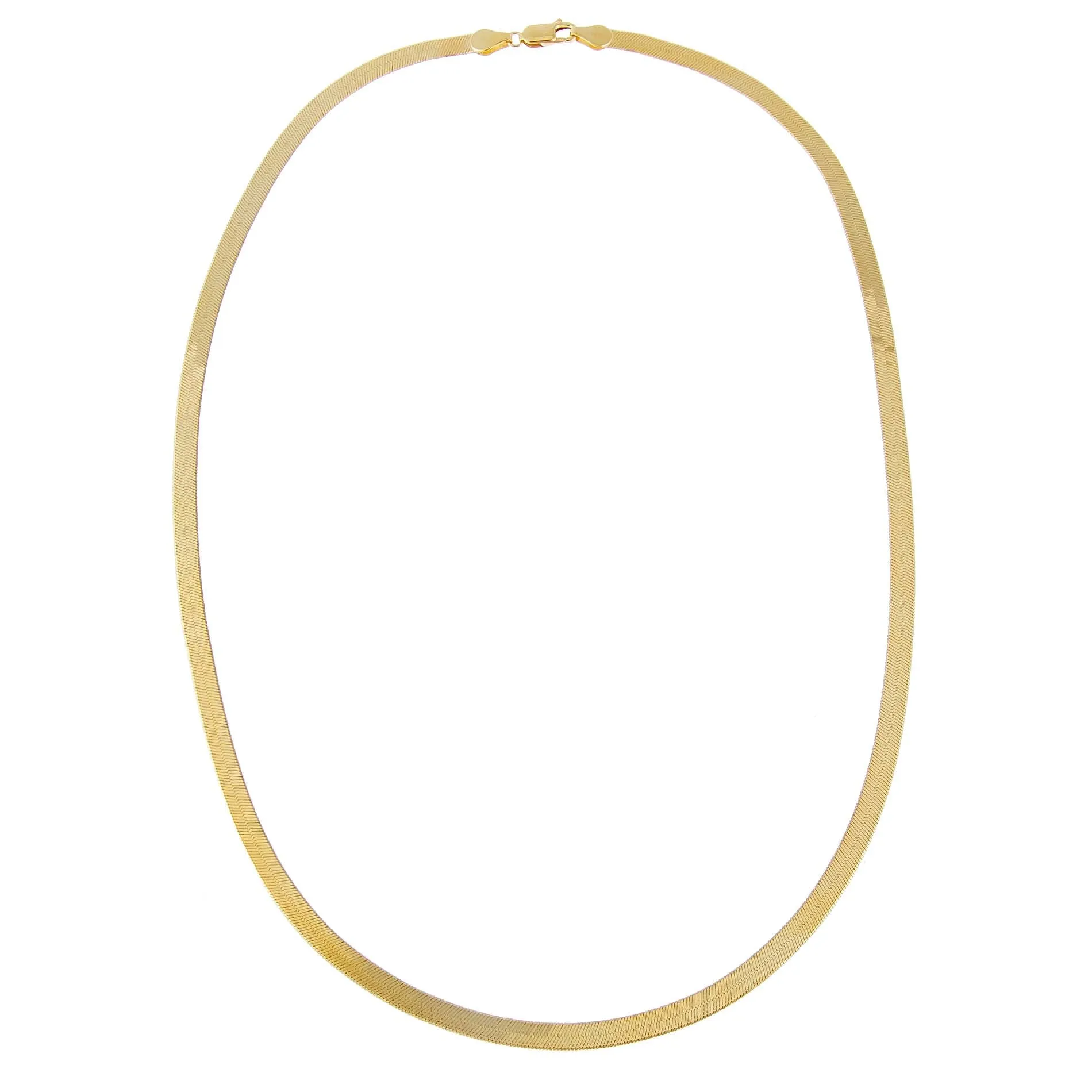 Thick Herringbone Necklace 14K sold by Adina Eden's product image thumbnail 3