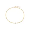 Diamond Solitaire Bezel Cuban Bracelet 14K sold by Adina Eden's